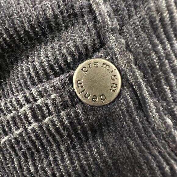 Paige Laurel Canyon Charcoal Gray Low Rise Flare Corduroy Jeans Pants Size 30 - Picture 6 of 11